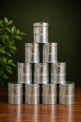 ظرف حلبی نگهداری چای رایکا (ضد رطوبت و حفظ عطر چای)